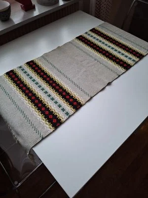 Swedish vintage wool table runner table cloth - Image 1 of 4