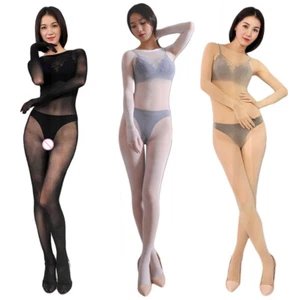 High Quality Full Body Men Women Pantyhose Seamless Sheer Bodystockings Bodyhose - Picture 1 of 15