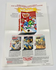 Bubble Bobble WHAM Taito TAI-NES-US Nintendo NES Game Catalog Poster Insert