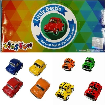Die Cast Mini Beetle Volkswagen Bright Ladybug Car Pull Back Model Collectables - image 1 of 4