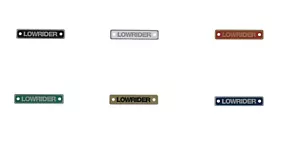 Rectangular Bicycle Name Plate Head Badge black chrome blue red green gold Bikes - Picture 1 of 13