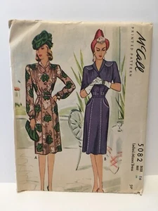 Vintage McCalls Day dress # 5082, size 16, 1943 - Picture 1 of 2