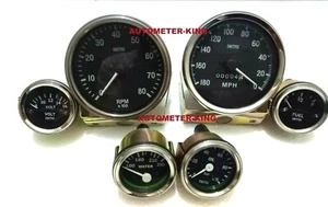 Smiths Replica Kit- Elec Temp + Oil + Fuel +Volt Gauge+Speedometer +Tacho 100 mm - Foto 1 di 3