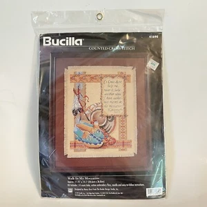 Bucilla Counted Cross Stitch Kit Walk In My Moccasins Prayer 1997 #41690 - Picture 1 of 4