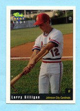 1991 Minor League Larry Gilligan - Johnson City Cardinals - Box 209