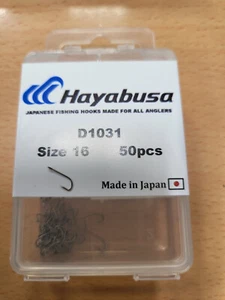 Hayabusa D1031 Carp Fishing Hooks Size 16 - 50 Hooks - NEW - FREE P&P - Picture 1 of 1