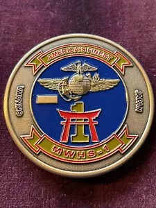Marine Wing Headquarters Squadron1 Challenge Coin Americas Finest MWHS-1 - Picture 1 of 3