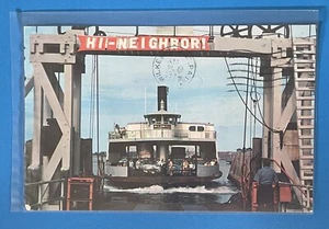 Jamestown Ferry Boat Wildwood Arriving at Newport RI Rhode Island Postcard - Picture 1 of 2