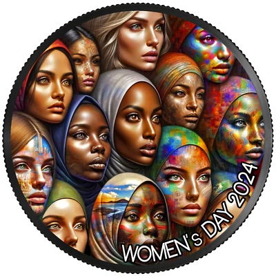 Silbermünze 1oz Women`s Day Asturmint 8 März 2024 Geschenk Weltfrauentag Silber - Bild 1 von 4