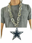 Dallas Cowboys NFL 3D Fan Chain Necklace Foam 2 in 1-Silver Chain