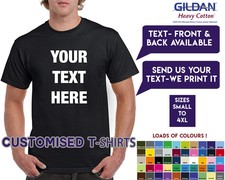 New Mens T-Shirt Printing Custom Design Personalised Print Uniform Gift Tee Top
