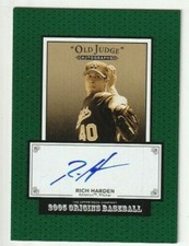 2005 UD Origins Old Judge Rich Harden Oakland Athletics Autograph Auto Card