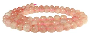 😏 Erdbeerquarz Perlen Kugeln 6 mm natürliche Edelsteinperlen Quarz Strang 😉 - Picture 1 of 1