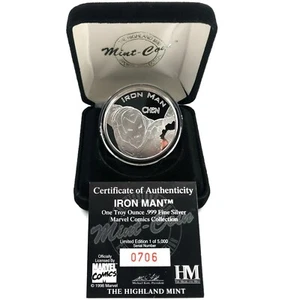 Iron Man 1963-1998 Marvel 35th Anniversary 1 oz .999 Silbermedaille Highland Mint - Bild 1 von 12