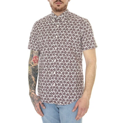 Ben Sherman Estampado Retro Claret - Imagen 1 de 3