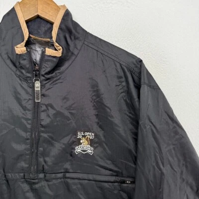 US Open Windbreaker Jacket men's XL Black Oakmont 2007 Golf Performance y2k logo - Image 1 of 4