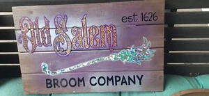 ONLY ONE! Hand-made MAGICKAL BROOM COMPANY SIGN (halographic) Home Decor Sign - Bild 1 von 1