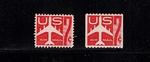 1960 U.S. AIRMAIL 7c Carmine Airplane REGULAR & COIL Sc#C60-1 M/NH/OG* Scarce - Picture 1 of 1