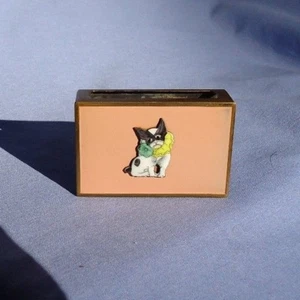 FRENCH BULLDOG match box holder GERMANY dog marked - Picture 1 of 11