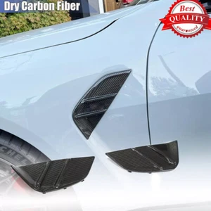For BMW G82 G83 M4 2020-2024 Dry Carbon Fiber Side Air Fender Vent Cover Trims - Picture 1 of 12