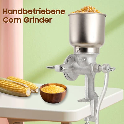 Handmühle mit großem Trichter für Maisgerste Weizenbeeren Kaffee Tiere Futter - Bild 1 von 4