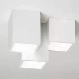 Plafoniera moderna lampada soffitto 3 cubi gesso luce LED 24W GU10 ingresso 230V - Imagen 1 de 7