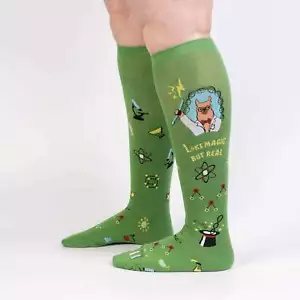 Llama Scientist Calcetines Anchos Pantorrilla Hasta la Rodilla Unisex XL Elásticos Moda Nuevos - Imagen 1 de 2