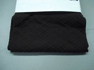 NWT Hue Textured Diamond Tights w/ Control Top 1 Pair Size 3 Espresso #703K - Image 1 of 2