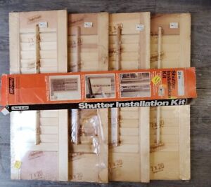 4 panels Vintage Flair Fold Wooden Louvered Shutter 7”x20” NEW open box see Pics