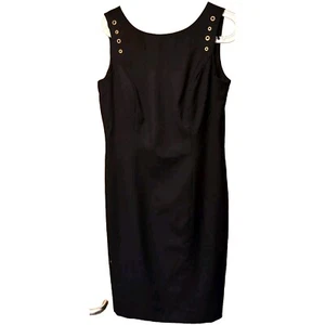 Vintage Escada Wool Dress Size UK 8 Black Shift Magaretha Ley Classic Corp - Picture 1 of 5