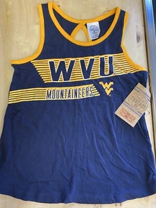 NEW NCAA West Virginia Mountaineers Girls Tank Top Racer Back Sz. Medium 7/8 - Picture 1 of 2