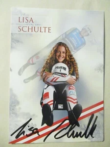 Lisa Schulte, Österreich, Rennrodlerin, seltene, handsignierte Autogrammkarte - Bild 1 von 1