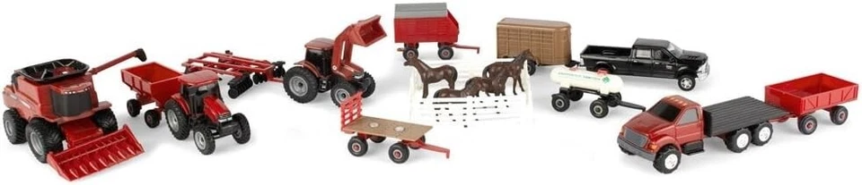 1/64 Case IH Tractor , Vehicles and Animals 20 Piece Value Set by ERTL ZFN44091 - Image 1 of 1