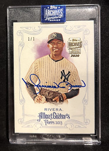 2020 Topps Archives Signature Series 2013 Allen & Ginter Mariano Rivera Auto /1