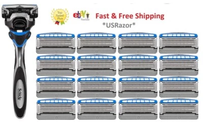 Картриджи для заправки 16 лезвий Schick Hydro 5 металлическая ручка бритвы Hydro5 - Изображение 1 из 3