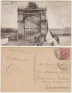 PIACENZA - INGRESSO AL PONTE FERROVIARIO SUL PO - VIAGG. 1918 -13578- - Imagen 1 de 1