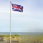 20ft Aluminium Sectional Flagpole Kit Outdoor Halyard Pole + 1PC UK Flag