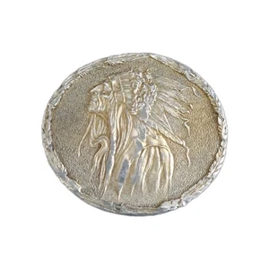 Vintage 1977 Bergamot Brass Works Belt Buckle – Native American Chief Design - Picture 1 of 8