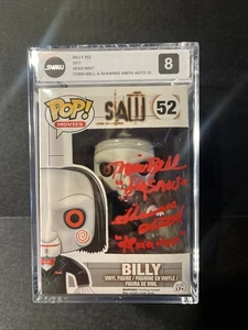 Saw Billy Funko Pop #52 SIGNED By Tobin Bell & Shawnee Smith, COA SWAU Near Mint - Picture 1 of 12