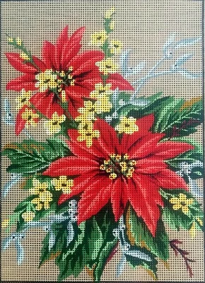Needlepoint tapestry painted canvas 15.280 - Flowers (12"x16") GobelinL - Image 1 of 3