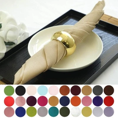 100 pcs 17" Polyester Napkins Wedding Table Top Supply Wholesale Decorations - Image 1 of 2