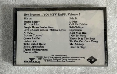 Jive Presents Yo! MTV Raps VOLUME 2 PROMOTIONAL 1991 Jive BMG  PUBLIC ENEMY NEW! - Image 1 of 4