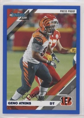 2019 Panini Donruss Press Proof Blue Geno Atkins #61 - Image 1 of 2