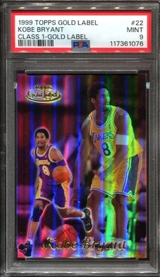 1999-00 Kobe Bryant Topps Gold Label Class 1 Gold Label #22 LA Lakers PSA 9 - Image 1 of 3