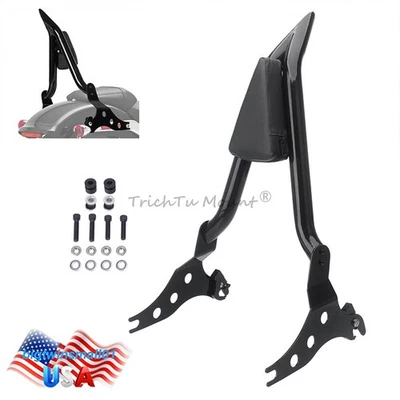 Respaldo barra Sissy negro apto para Harley Softail Breakout FXSB FXBRS FXBR 107 EE. UU. Foto 1 de 4