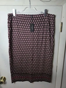 Max Studio Womens Size XL Aztec Multicolor Print Midi Skirt New - Picture 1 of 10