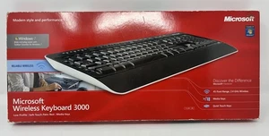 Microsoft Wireless Keyboard 3000 v. 2.0, Model 1379, mit Dongle, Disc, Anleitung - Bild 1 von 17