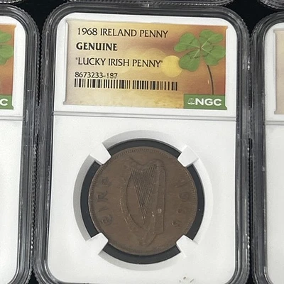 SASA Ireland Penny NGC Genuine "LUCKY IRISH PENNY" - Image 1 of 3