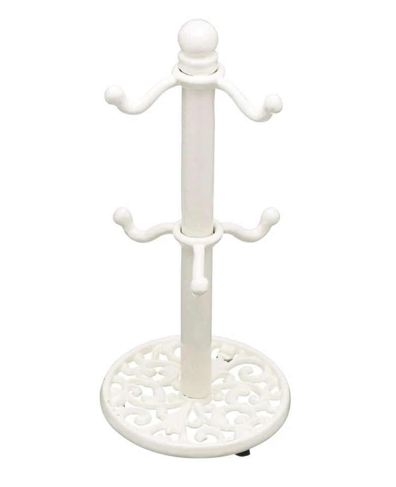 KitchenCraft Estilo Tradicional Hierro Fundido Taza Árbol Soporte, Crema, 35,5 cm, Blanco Foto 1 de 3