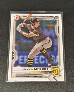 Jackson Merrill 2021 Bowman Draft 1st Paper Prospect SD PADRES Rookie RC #BD-119 - Bild 1 von 2
